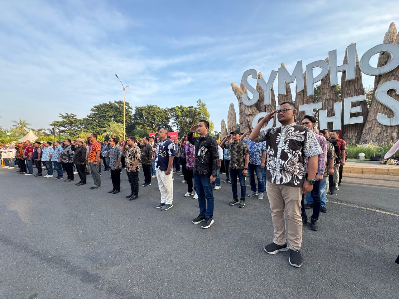 Upacara Peringatan Kemerdekaan RI ke 80 di Symphony of The Sea Ancol