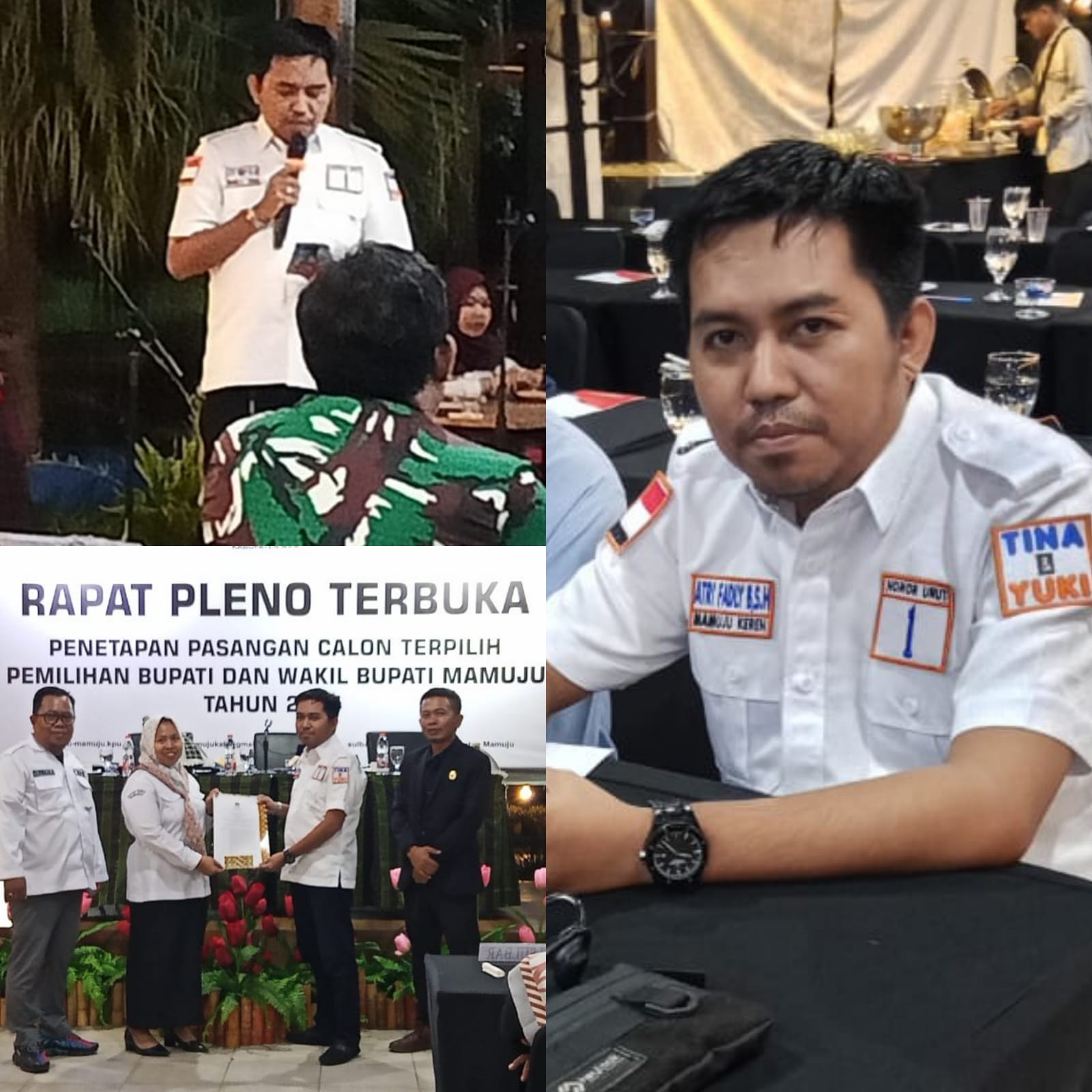 Dalam Rapat Pleno Terbuka penetapan calon Bupati dan wakil Bupati terpilih Mamuju tahun 2025 yang dilaksanakan oleh KPU kabupaten Mamuju di Waterpark Maleo