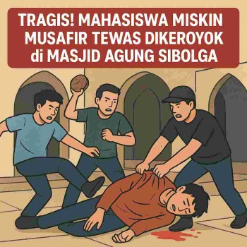 TRAGIS! Mahasiswa Miskin Musafir Tewas Dikeroyok di Masjid Agung Sibolga, Tiga Pelaku Ditangkap Polisi

