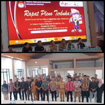 Rapat pleno dihadiri Camat Pakuhaji Supriyatna, Sos, M.M, dan Kapolsek Pakuhaji, Rapat Rekapitulasi (DPSHP) DPS berlangsung sesuai harapan