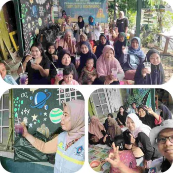 Taman Baca Situ Rompong dan Komunitas Masyarakat Gemar Membaca( Magma) gelar Pelatihan membuat Aneka Minuman dari Bunga Telang