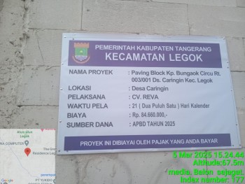 Proyek Paving Block diduga Tidak Sesuai Aspek, Seperti Tidak sesuai Spesifikasi