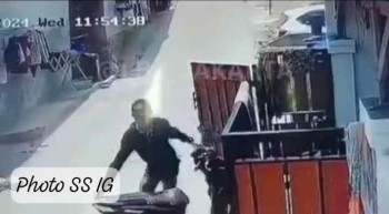 Gagal Beraksi Disiang Bolong,Terduga Pencuri Motor Berhasil Dibekuk Warga