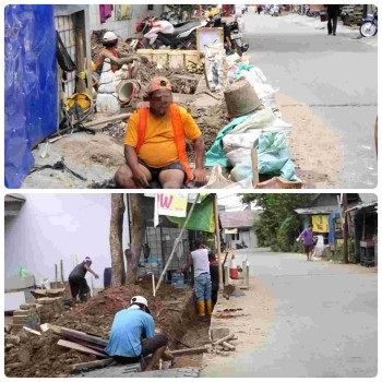 DIDUGA TERTUTUP DAN TAK TRANSPARAN, PROYEK UDITCH DI LINGKUNGAN RT 13/02 DESA BUNDER KEC CIKUPA DISEBUT-SEBUT MENYIMPANG !!

