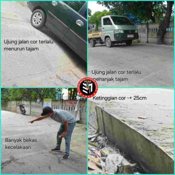 Diduga Lalai Dan Kurang Pengawasan, Hasil Proyek Rehabilitasi Jalan Menuju Kelurahan Bunder, Jadi Rawan Kecelakaan
