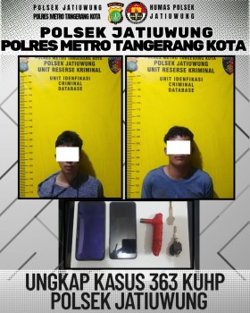 Polsek Jatiuwung menerima laporan dari masyarakat dugaan CURANMOR, Sigap Tangkap Pelaku yang telah 50 kali beraksi