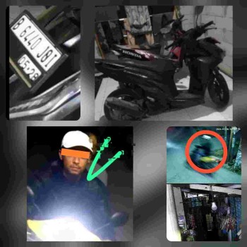 Terekam CCTV, Motor Warga Desa Gaga-Pakuhaji Digondol Maling !