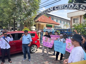 Kantor Kecamatan Cibodas Didatangi Puluhan Wartawan Se-tangerang Raya 

