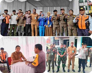 Sambangi Pos Pengamanan Nataru Camat Ciputat- timur sampaikan beberapa himbauan ke warga