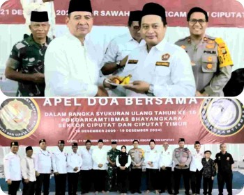HUT ke- 15 Pokdarkamtibmas Kecamatan Ciputat dan Ciputat timur Gelar Apel Doa Bersama
