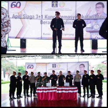 Sambut HBP Ke-60, Rutan Cipinang Gelar Apel Siaga 3 + 1 Kunci Pemasyarakatan Maju Berantas Halinar Bersama APH