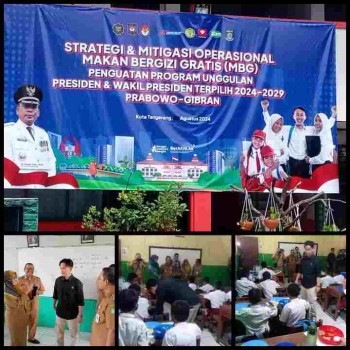 Gibran Rakabuming Raka, wapres terpilih mengunjungi SD  Negeri4 Tangerang,Kunjungan uji coba M.B.G SDN 4 Tangerang 2024