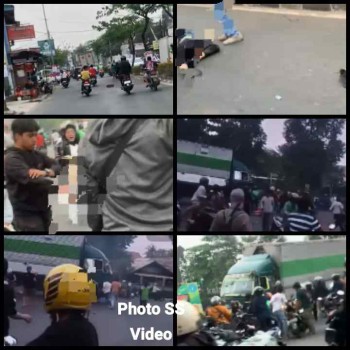 Video Bikin Heboh Medsos! Truck Fusso Kontineer Dikejar Massa,Diduga Tabrak Lari