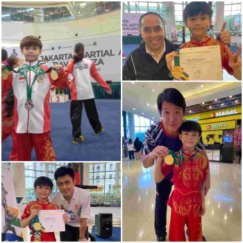 Reyhans Clementrich Houston, Merebut 2 emas dan 1 perak dalam Jakarta Martial Arts Extravaganza (JMAE) 2025,



Belum Genap 8 tahun, Reyhans Clementrich Houston, Meraih 2 Emas dan 1 Perak