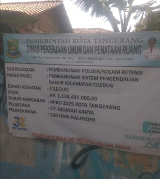 Proyek Turap diduga Kembali Langgar Aturan K3 di Sudimara Barat Ciledug