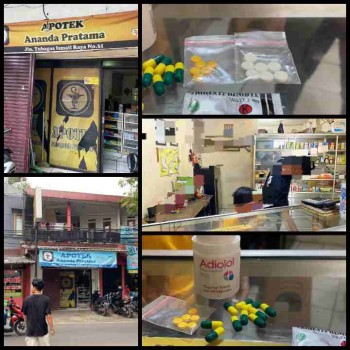 Apotek Ananda Pratama Kedapatan Menjual Obat-Obatan Keras Golongan G Tanpa Siyarat Resep Dari Dokter 