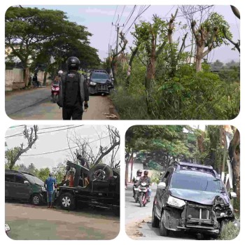 Diduga Laka Tunggal Mini Bus Ringsek di Jalan Raya Kalibaru-Lontar Pakuhaji, Sopir Mengantuk Selesai Nyelawat