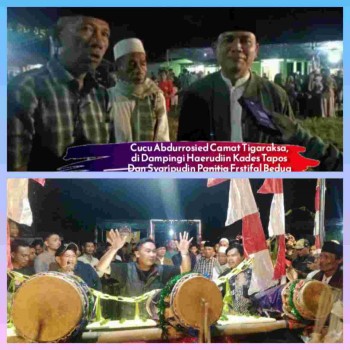 Forkopimcam Tigaraksa Berikan Apresisasi Setinggi Tingginya Di Malam Puncak Festival Tabuh Bedug Kepada Desa Tapos Dan DKM Panitia Pelaksana