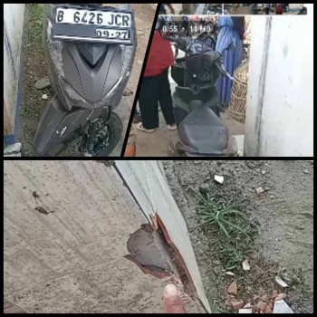 Breaking News ! Laka Lantas di Jalur Pantura Pakuhaji, Pemuda 21 Tahun Dilarikan ke Puskesmas