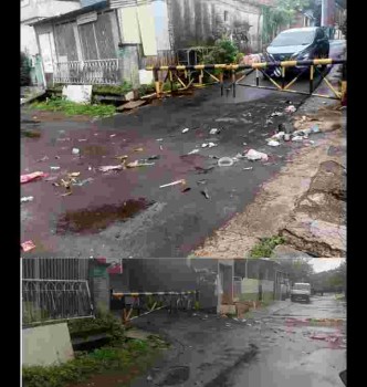 Portal Larangan Indah Di Duga Jadi Simbol Konflik Sosial..? Warga Tumpuk Sampah sebagai Protes Akses Jalan