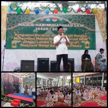 MAN 5 Kabupaten Tangerang Gelar Acara Memperingati Hari Maulid Nabi Muhammad SAW,
Bertema: Gebyar Maulid Nabi,Penguatan Pancasila,Beriman Dan Bertaqwa