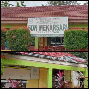 Gedung Sekolah Dasar (SD) Mekarsari, mendapatkan bantuan renovasi Ruang Kelas