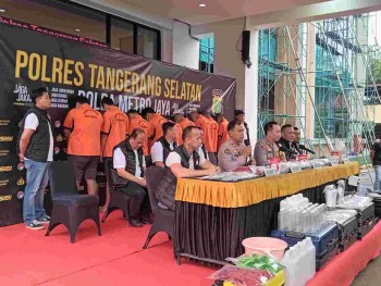 Polres Tangsel Pengunkapan Tindak Pidana Narkotika (Home Industri) dan Peredaran Narkotika Jenis Tembakau Sintetis