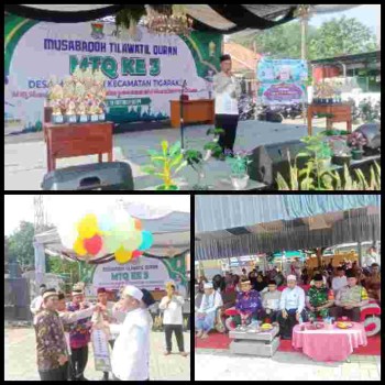 Pemerintah desa margasari kecamatan Tigaraksa mengelar Musbaqoh Tilawatil Qur'an (MTQ) ke 3