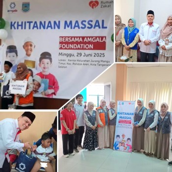 Bekerjasama dengan AMGALA Foundation dan Rumah Zakat, Kelurahan Jurang mangu -timur Sukses Gelar Khitanan Massal
