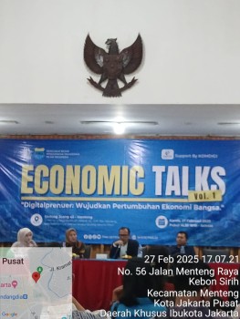 Pengurus Besar Pergerakan Mahasiswa Islam Indonesia (PB PMII) melalui Bidang Ekonomi & Investasi mengadakan diskusi Economic Talks Vo.1 dengan tema 