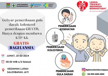 Pukesmas Salembaran Jaya Gelar Layanan Kesehatan Gratis Bagi Lansia-Jum'at Dirumah Lurah Salembaran Jati