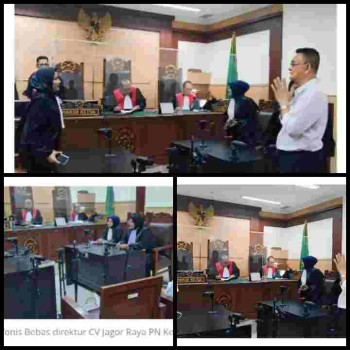Tiga Minggu mendekam di Penjara Direktur CV. Jagor Jaya Bebas Demi Hukum Karena Bukan Perkara Pidana-Direktur CV.Jagor Jaya di duga 