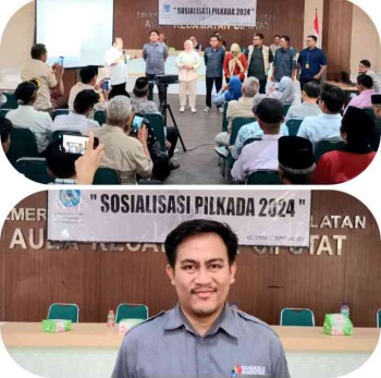 Kesbangpol Kota Tangsel Bersama KPU,  dan Bawaslu gelar Acara Sosialisasi Pilkada 2024 di Kecamatan Ciputat