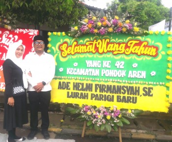 Ade Helmi Firmansyah,S.E( Lurah Parigi Baru) :
Selamat Hari Jadinya Kecamatan Pondok- Aren ke- 42