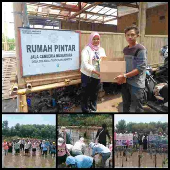 Giat Aksos JARS gandeng warga pesisir pantai pantura desa sukawali tangut-banten untuk indonesia