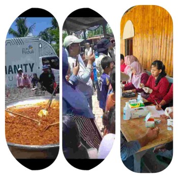 Pengecekan Darah dan Tensi Gratis di Kampung Sahabat, Kolaborasi Puskesmas Sukawali dan PLN Peduli